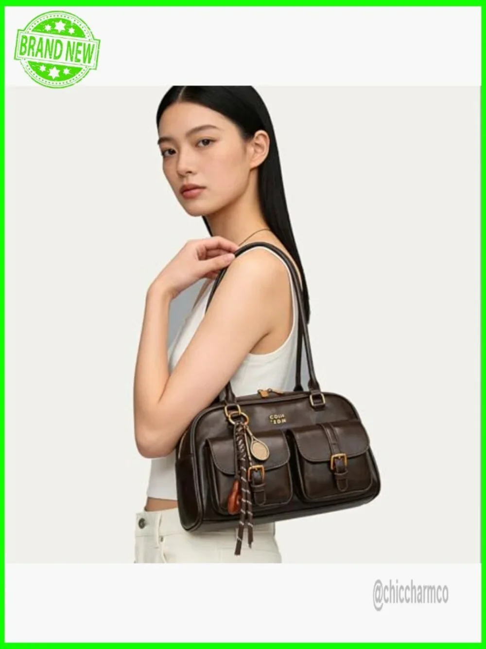 Vintage Hobo Shoulder Bag PU Leather Tote Top Handle Handbag